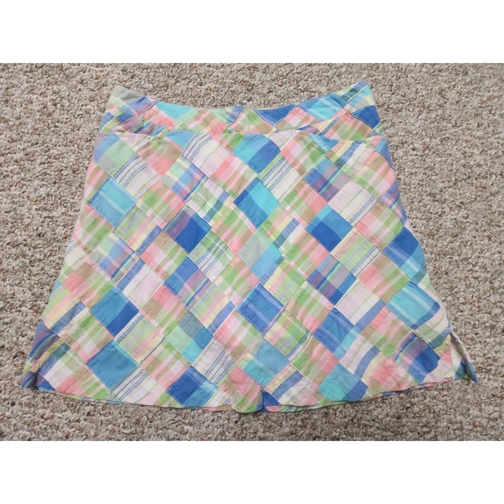 Vintage Lady Hagen‎ 6 Pastel Madras Plaid Women's Skirt Skort Golf Tennis 30x16